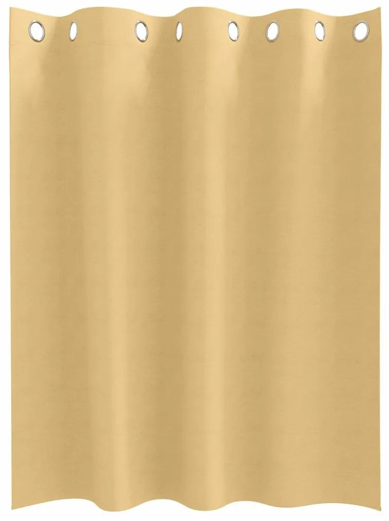 Cortinas com cortinas 2 pcs Bege 140 x 140 cm Poliéster