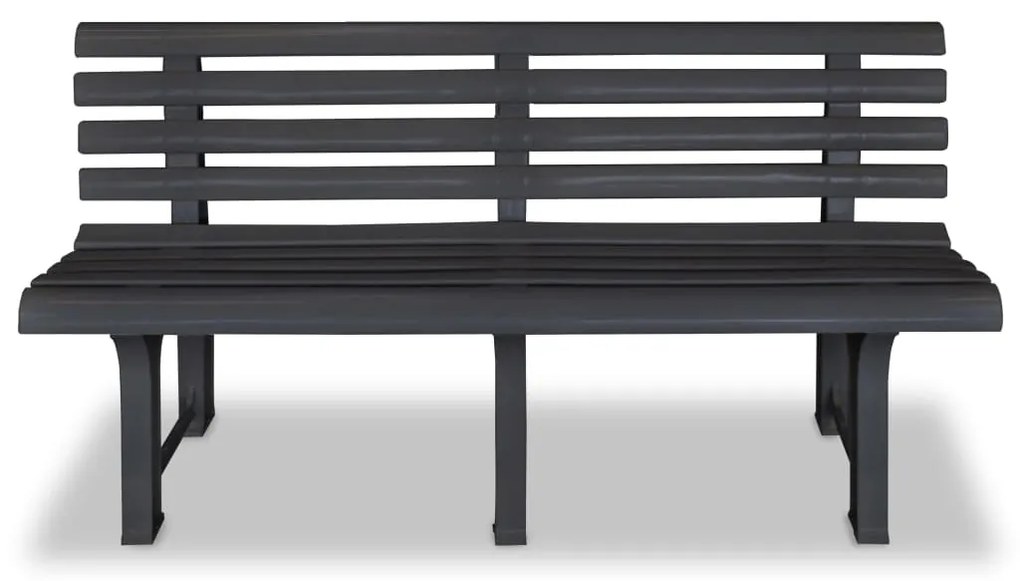 Banco de jardim 145,5 cm plástico antracite
