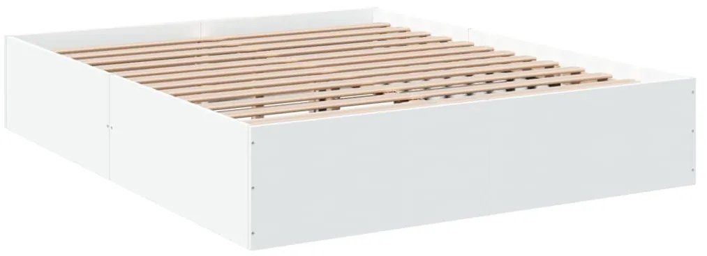 Estrutura de cama 160x200 cm derivados de madeira branco