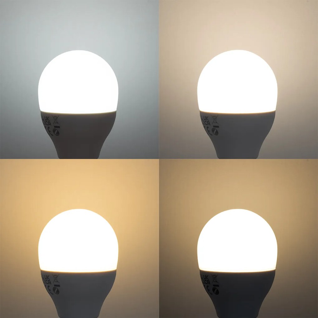 Lâmpada LED inteligente E14 regulável G45 4,9W 470lm 2700K-6500K