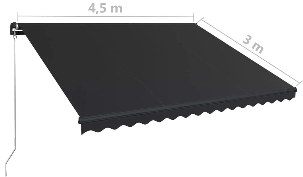 Toldo retrátil manual 450x300 cm antracite