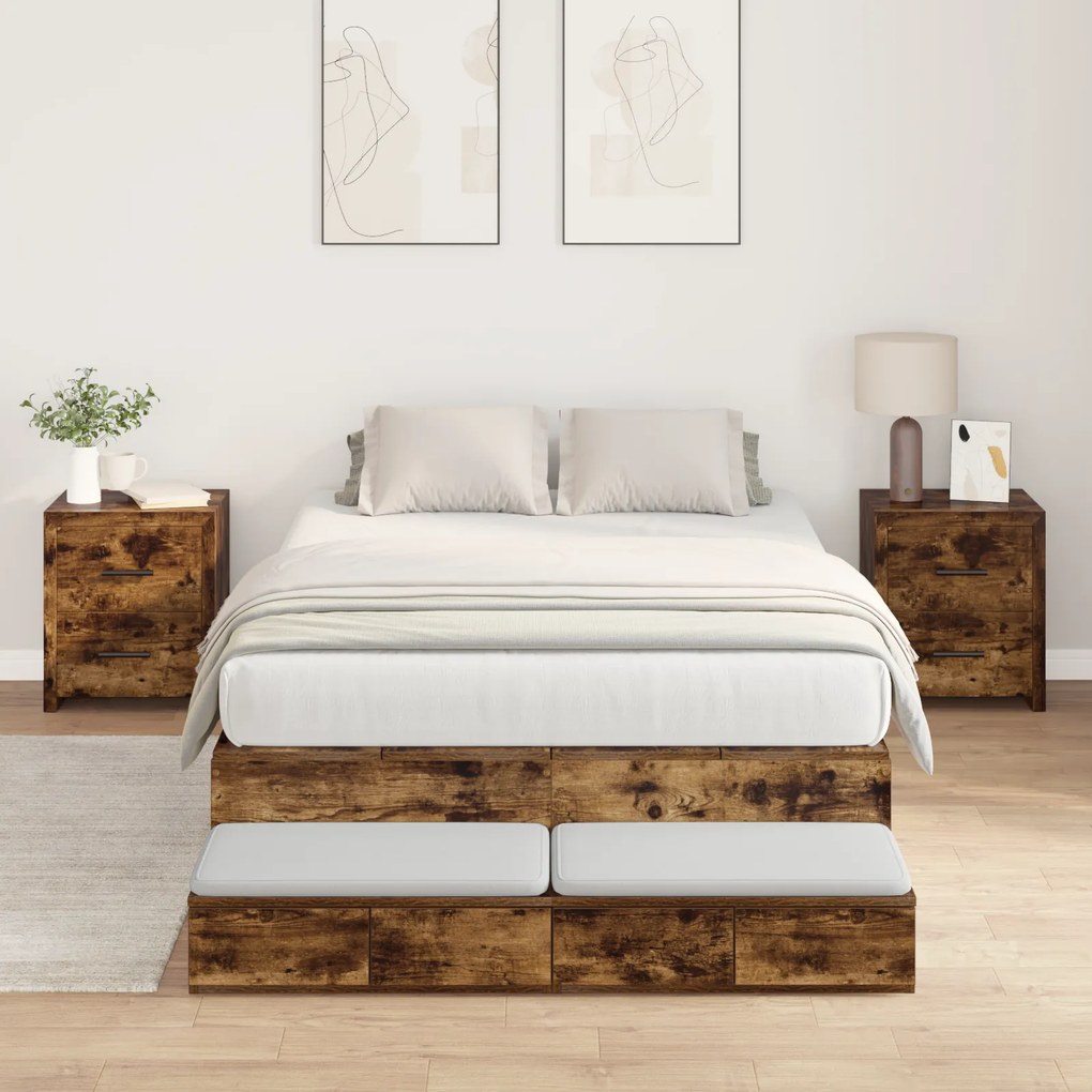 Estrado de Cama Carvalho Defumado 120x200 cm