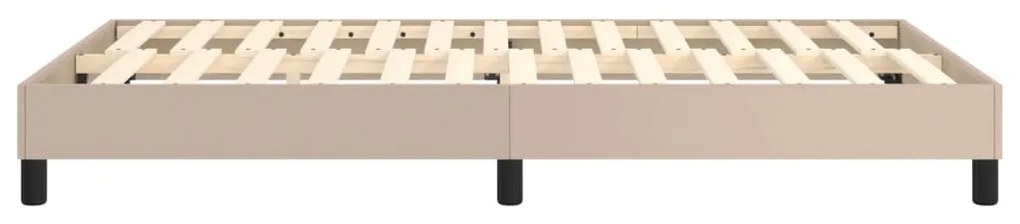 Estrutura de cama 120x200 cm couro artificial cappuccino