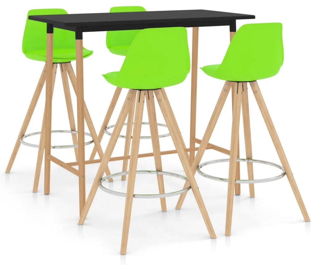 3056204 vidaXL 5 pcs conjunto de bar verde