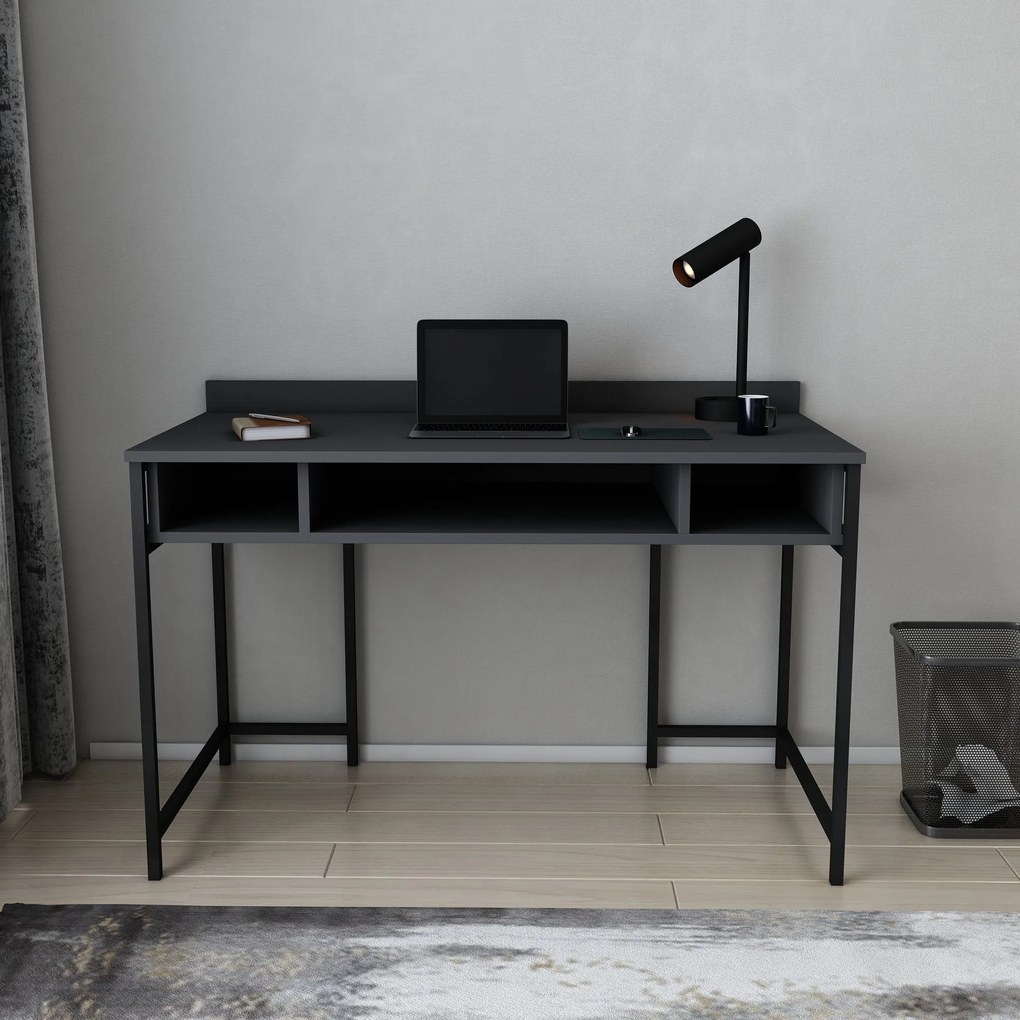 Secretária de Estudo Alma - Preto Antracite - 120x60x74,8 cm