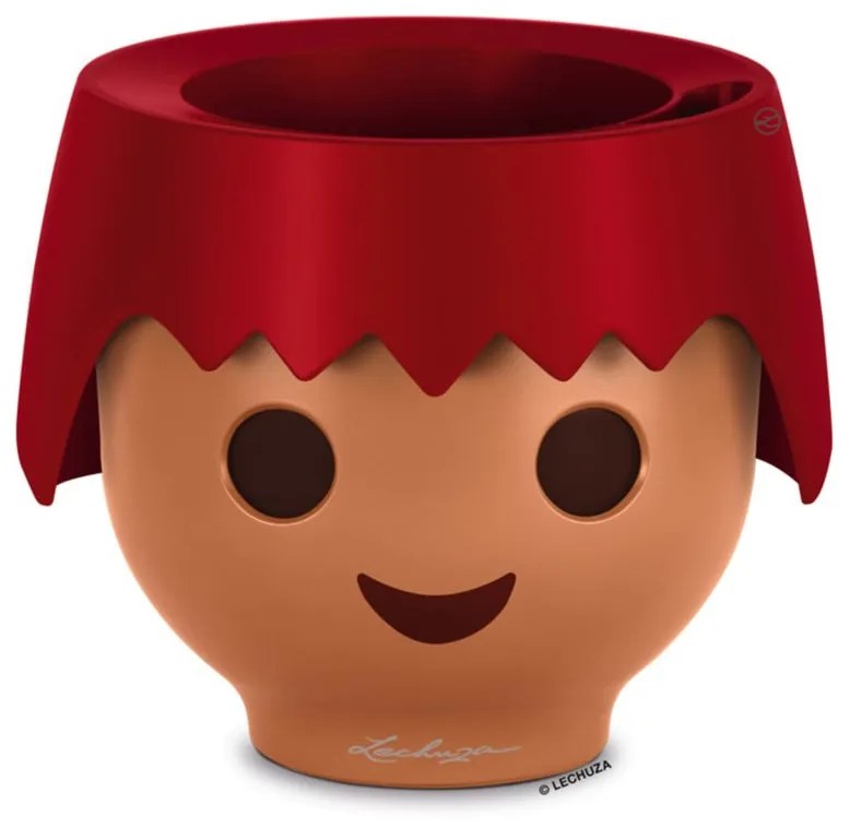 427374 LECHUZA Vaso de mesa OJO ALL-IN-ONE vermelho fogo