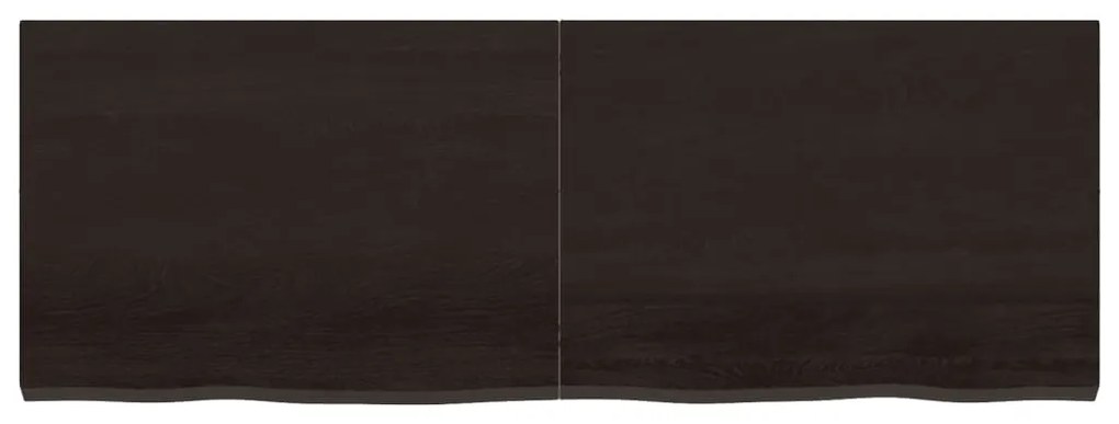 Tampo de mesa 140x50x(2-4) cm carvalho tratado castanho-escuro