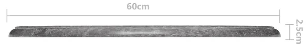 Tampo de mesa Ø60x2,5 cm mármore preto