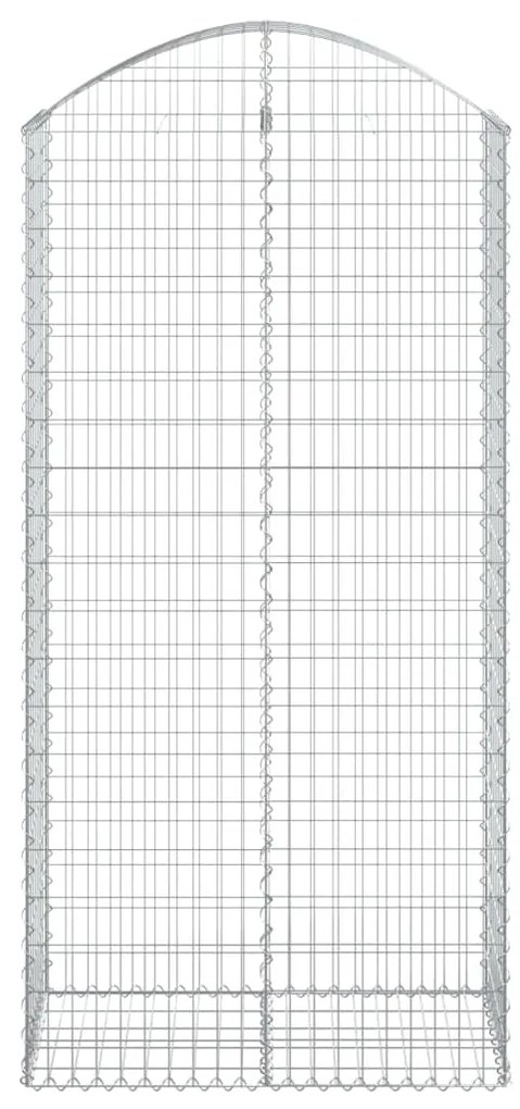 Cesto gabião arqueado 100x50x200/220 cm ferro galvanizado