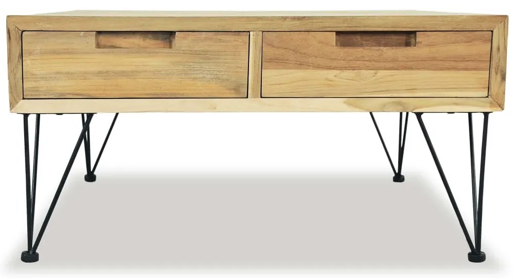 Mesa de centro em teca maciça 80x80x40 cm