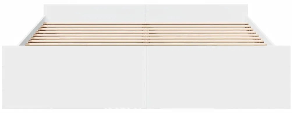 Estrutura de cama c/ gavetas 180x200cm derivados madeira branco