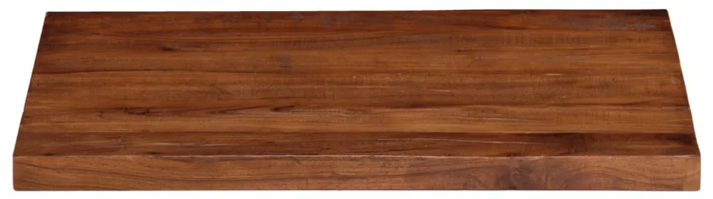 Tampo de mesa retangular 70x50x2,5 cm madeira recuperada maciça