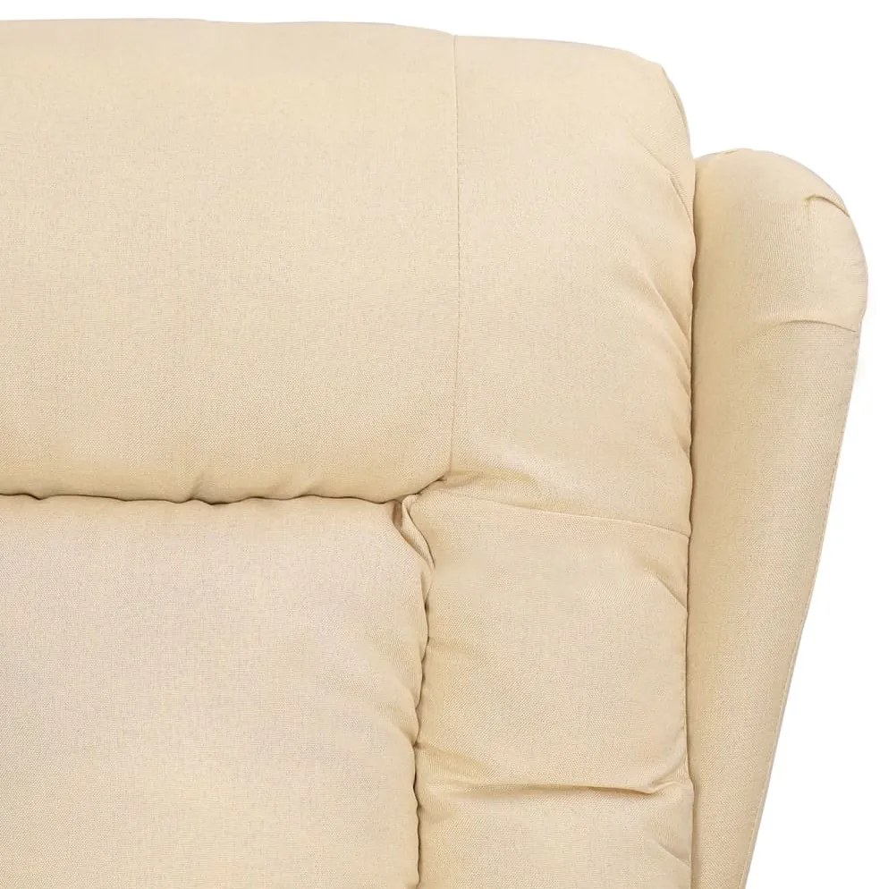 Poltrona reclinável tecido cor creme