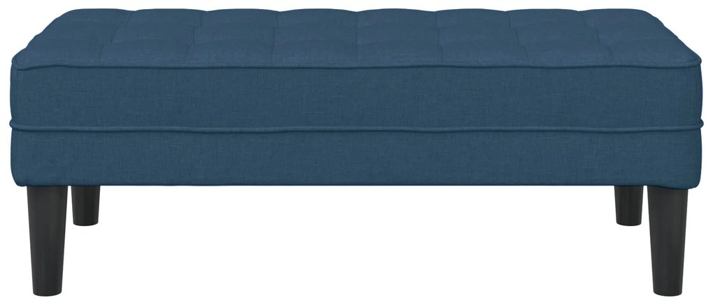 Banco vidaXL Azul 113x57x39 cm Tecido