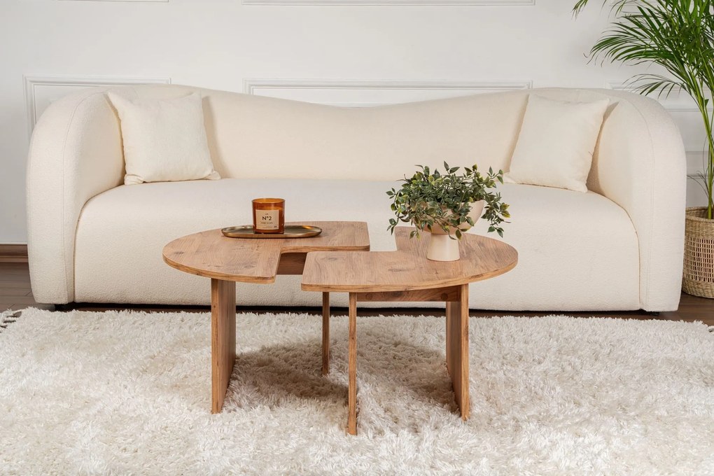 Mesa de Café Moira – Pinho Atlântico – Ø90x41 cm