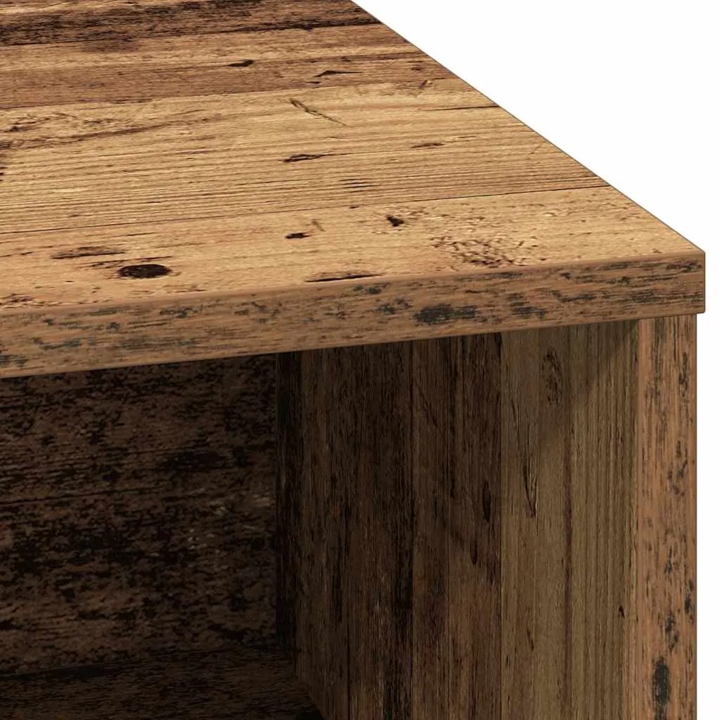 Sideboard com LED Madeira Velha 71x34,5x75 cm Madeira de Engenharia