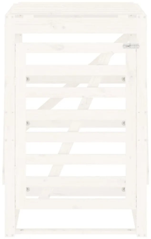 Abrigo para caixote do lixo 84x90x128,5 cm pinho maciço branco