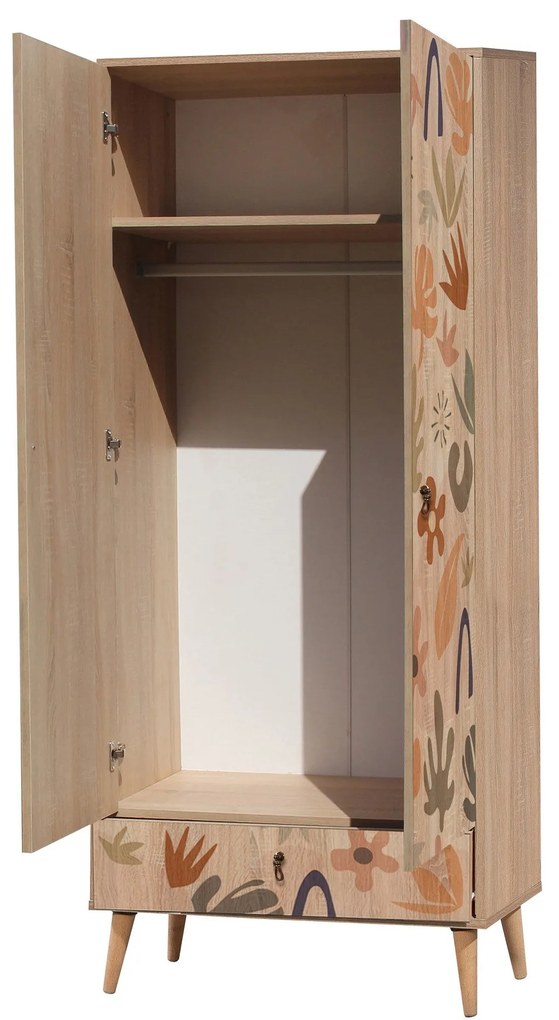 Roupeiro City – Multicolor – 80 cm x 190 cm x 45 cm