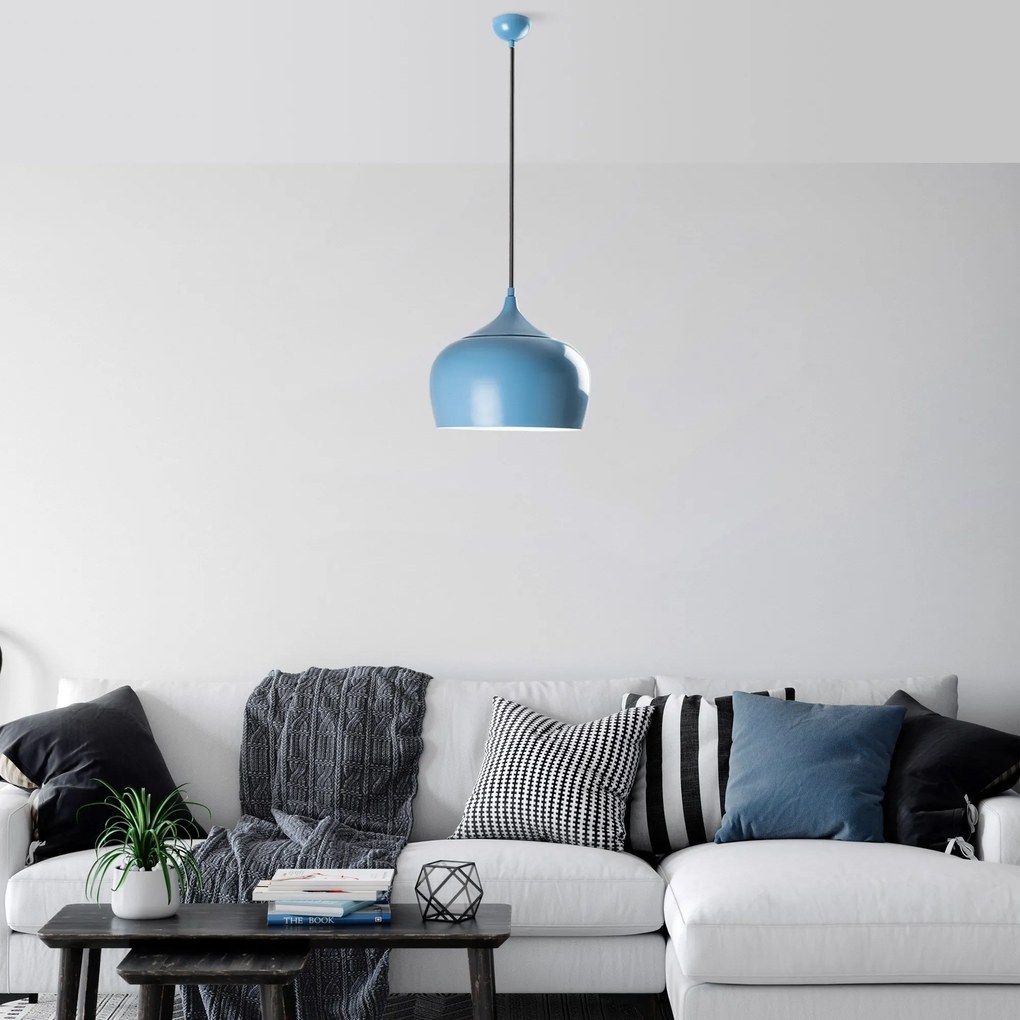 Candeeiro de Teto Patine – Azul Claro – Ø28 h:29 cm