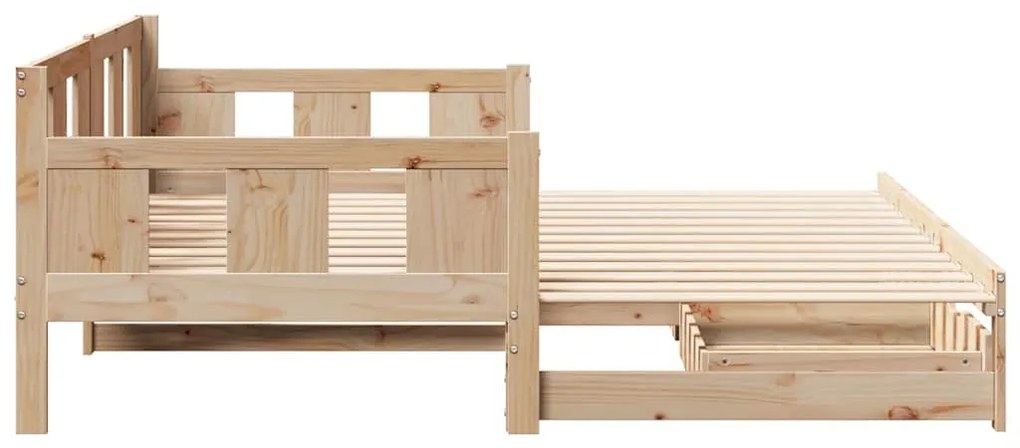Sofá-cama com gavetão e gavetas sem colchão 90x190 cm