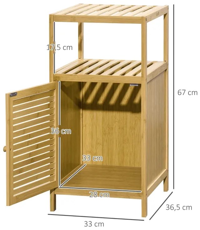 Armário de Apoio Cabah em Bambu - Design Natura