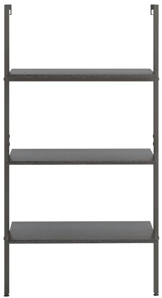 Unidade 3 prateleiras inclinada 64x35x120,5 cm preto