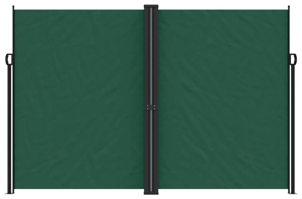 Toldo lateral retrátil 220x1000 cm verde-escuro