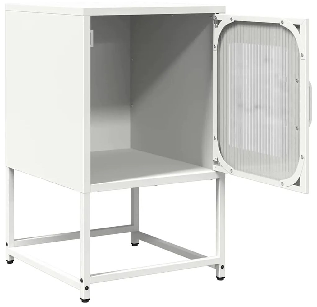 Mesa de cabeceira 36x39x60,5 cm aço laminado a frio branco