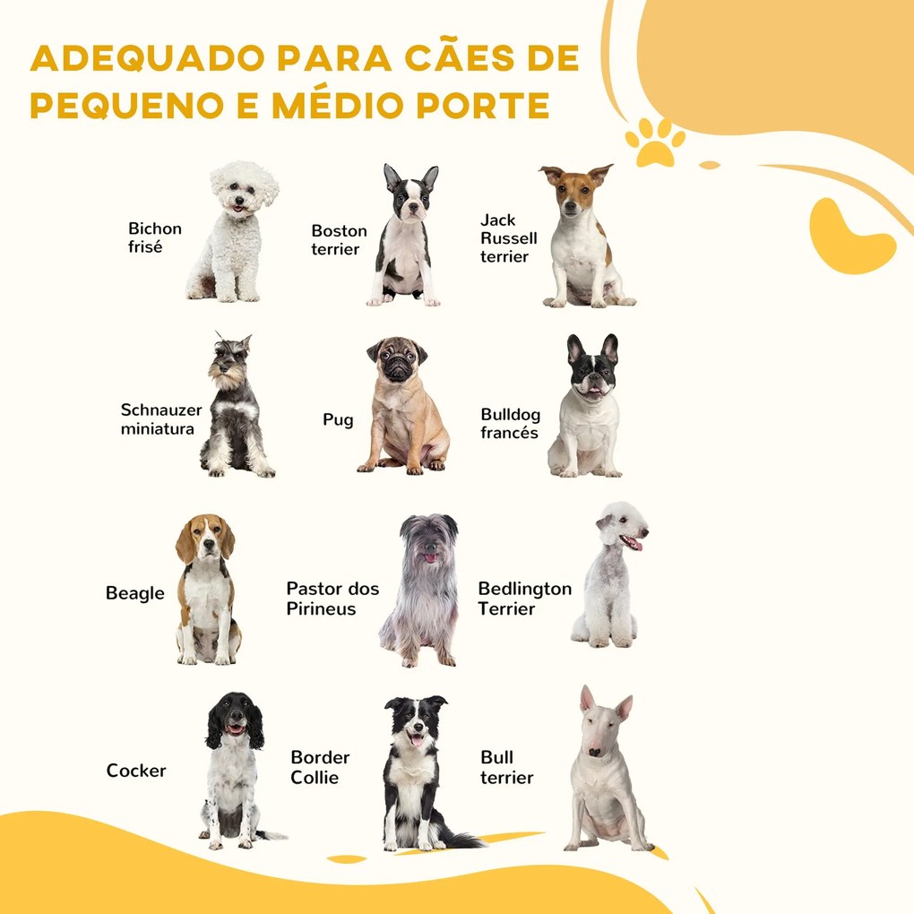 PawHut Barreira para Cães de Madeira Barreira para Animais de Estimaçã