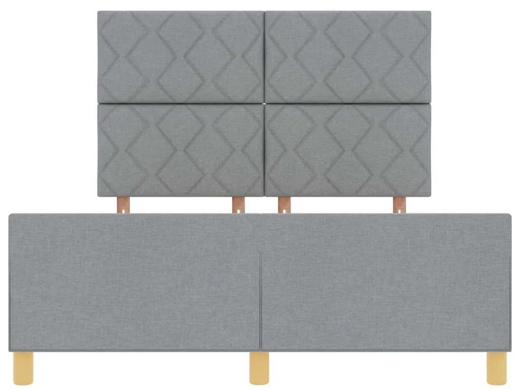 Estrutura de Cama vidaXL Cinza-claro 160x200 cm Tecido