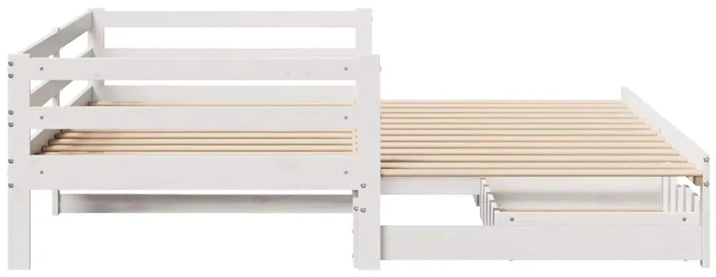 Sofá-cama c/ gavetas 90x200cm madeira de pinho maciça branco