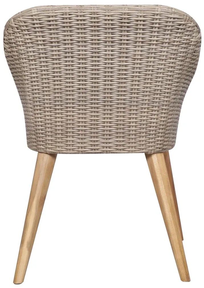 9 pcs conjunto de jantar para jardim castanho
