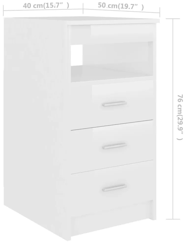 Secretária 140x50x76 cm contraplacado branco brilhante