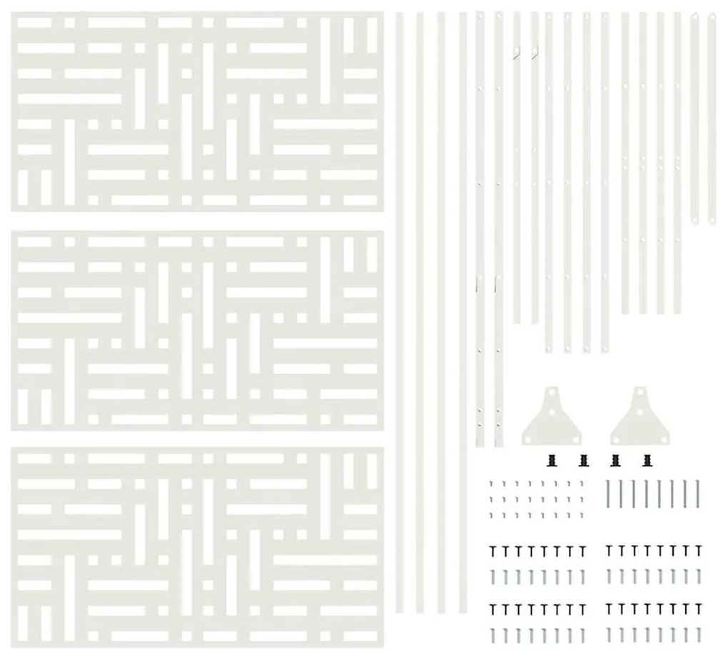 Tela de Privacidade Branca 100x50x180 cm em Aço