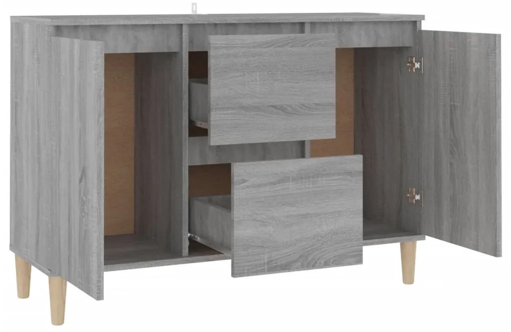 Aparador 101x35x70 cm derivados de madeira cinzento sonoma