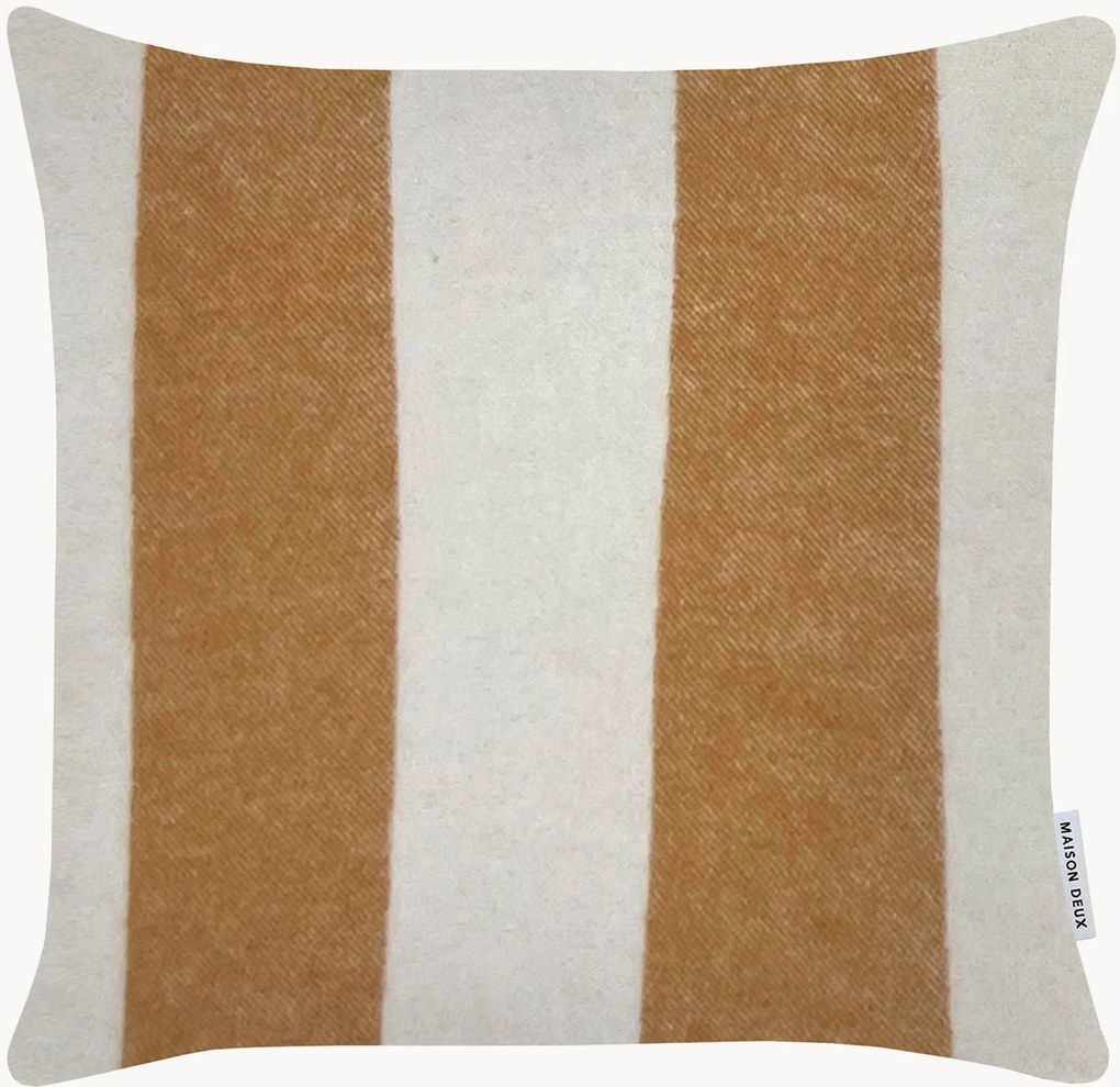 Capa de almofada decorativa em lã da Nova Zelândia Rough Stripe