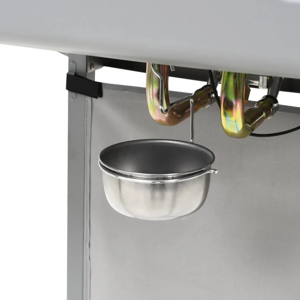 Grelhador a gás com 2 zonas de cozinhar aço inoxidável prateado