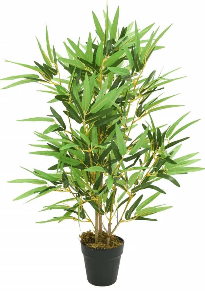 vidaXL Árvore de bambu artificial 368 folhas 80 cm verde