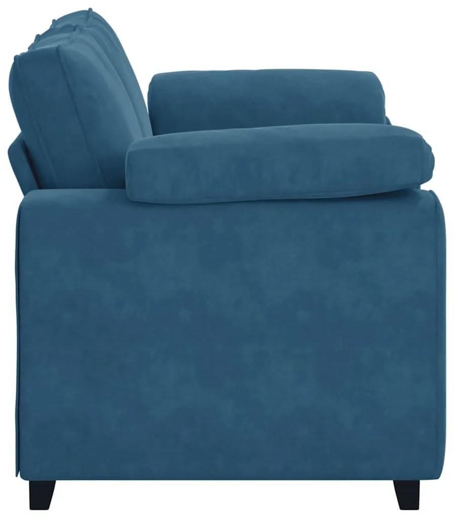 Sofá-luvas 120 cm veludo azul
