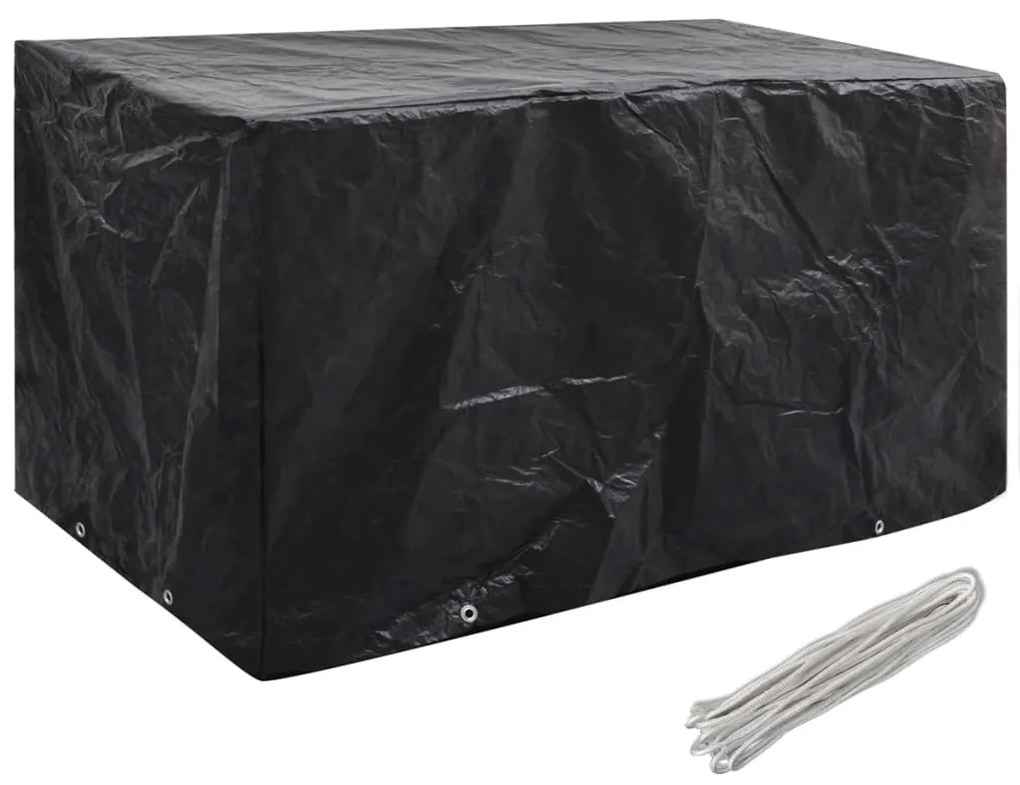 Capas para mobiliário de jardim 2 pcs 8 ilhós 180x70x90 cm