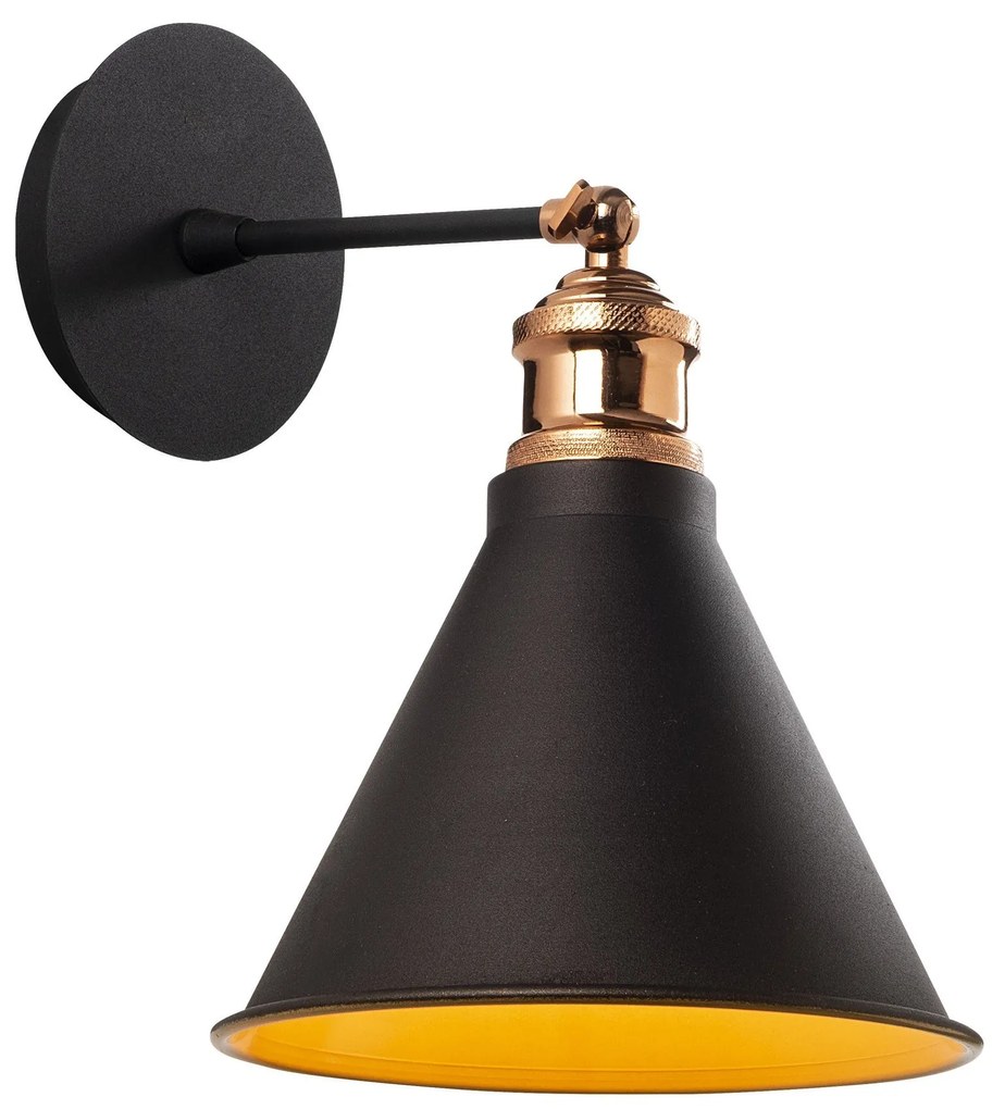 Candeeiro de Parede Berceste – Preto – 20 cm de diâmetro