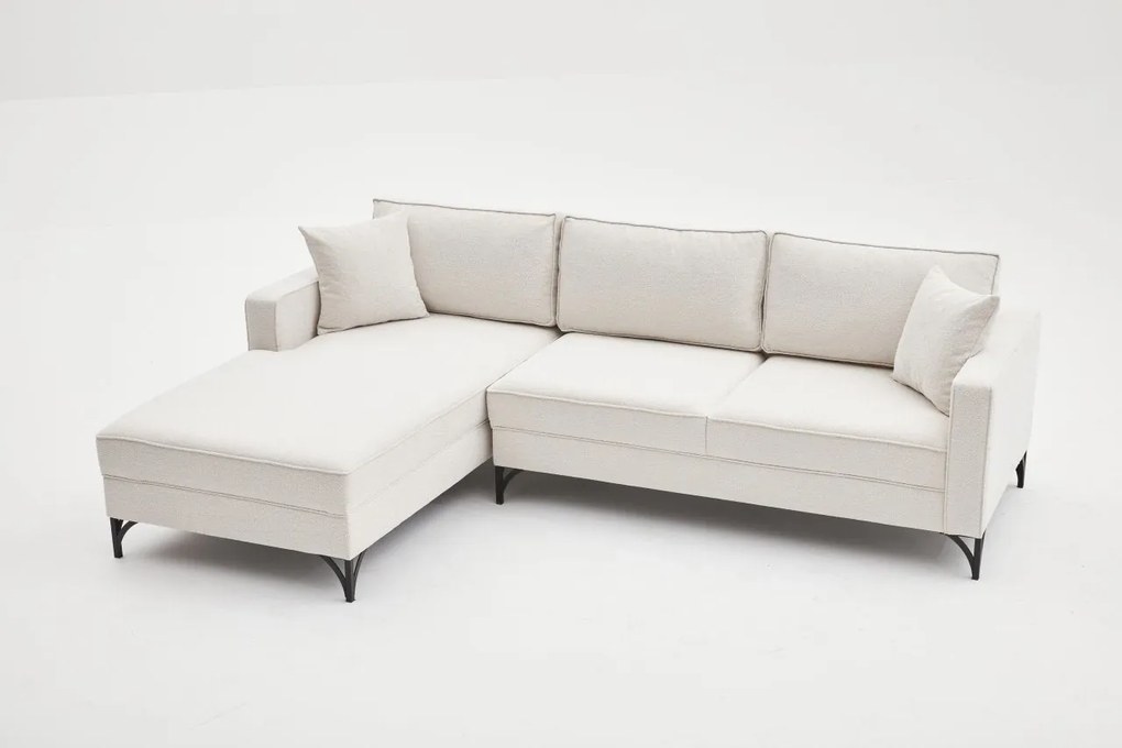 Sofá de Canto Berlin – Creme – 258x83x181 cm