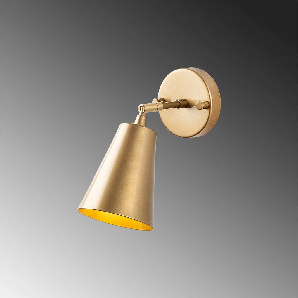 Candeeiro de Parede Evander – Dourado – 10 x 26 x 21 cm