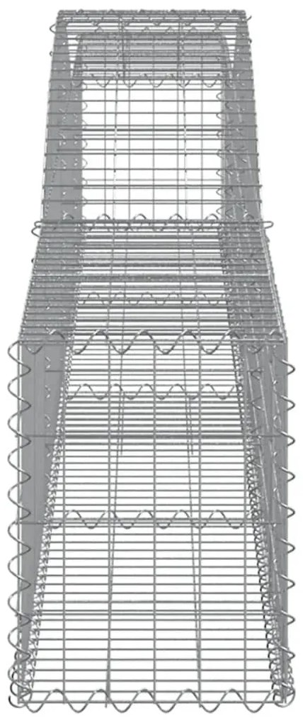 Cestos gabião arqueados 9 pcs 400x30x40/60 cm ferro galvanizado
