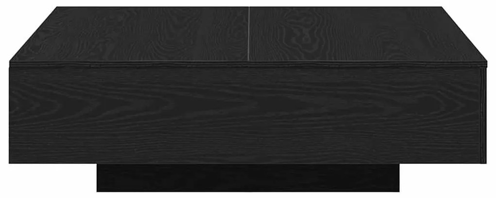 Mesa de Centro em Madeira de Carvalho Preta 100x100x31 cm