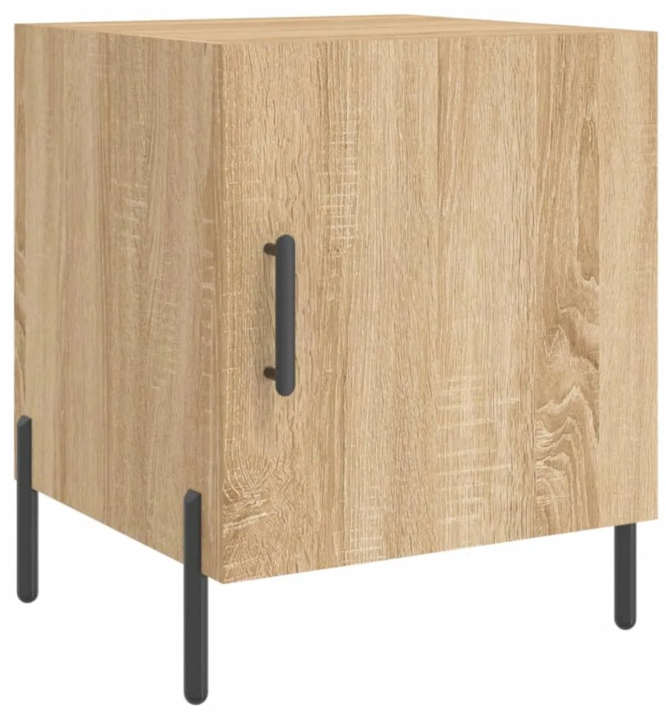 Mesa cabeceira 2pcs 40x40x50cm deriv. madeira carvalho sonoma