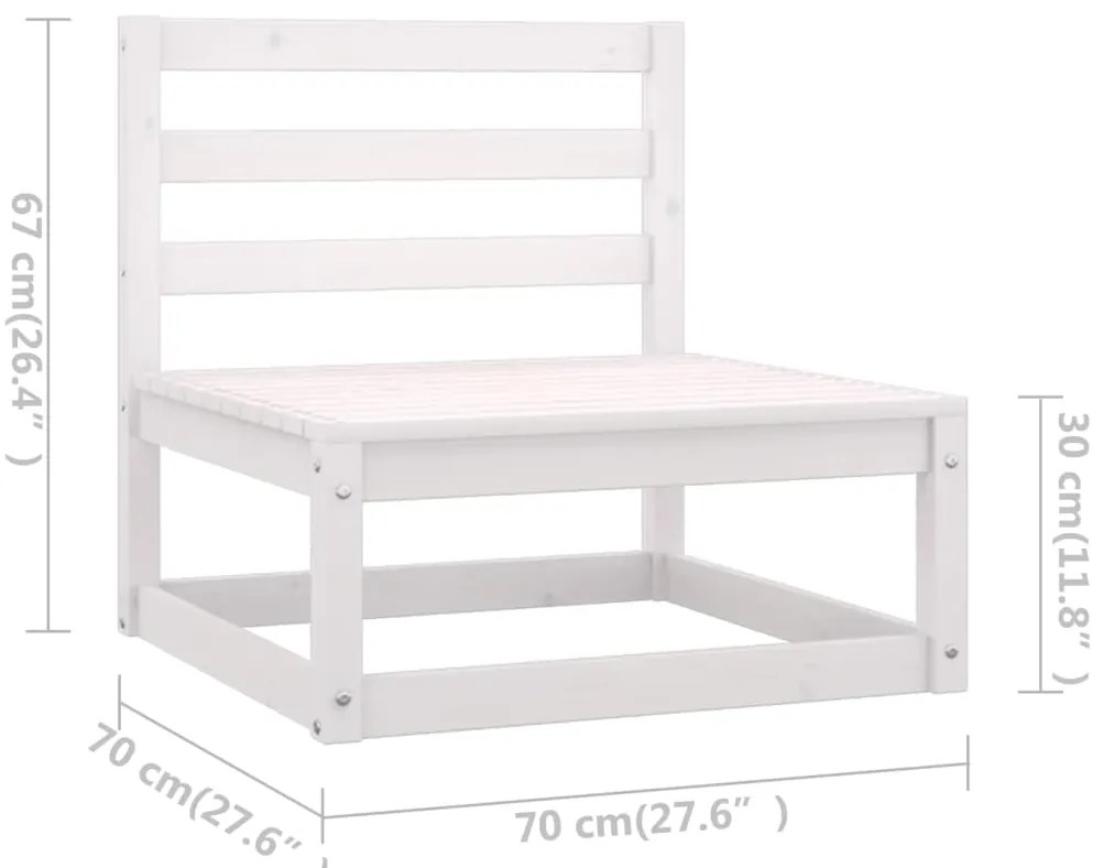 8 pcs conjunto lounge de jardim c/ almofadões pinho maciço