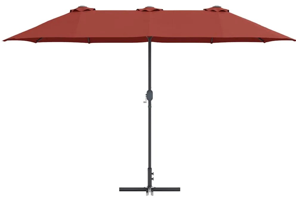 Guarda-sol de Jardim Terracota 380 x 196 x 235 cm