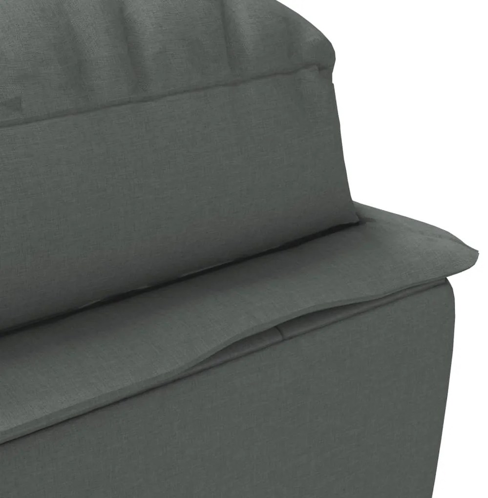 Chaise lounge com almofadões tecido cinzento-escuro