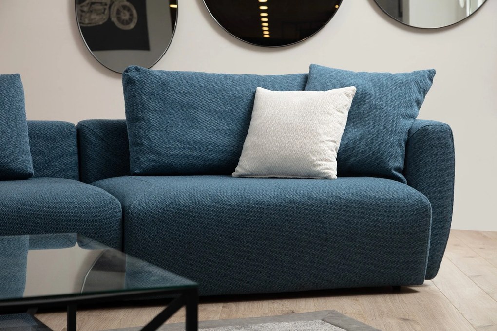 Sofá de Canto Maya Corner – Azul – 425x127x65 cm
